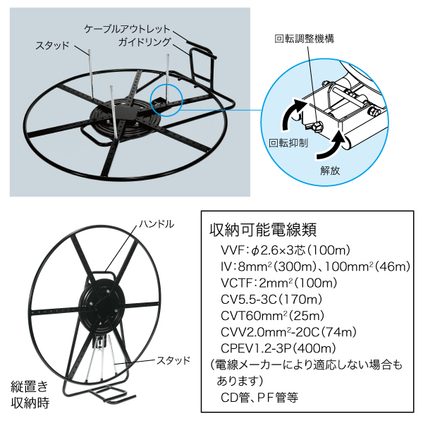 海外限定】 Jefcom ジェフコム DENSAN デンサン Vマワール 折りたたみ式 VR-480BF