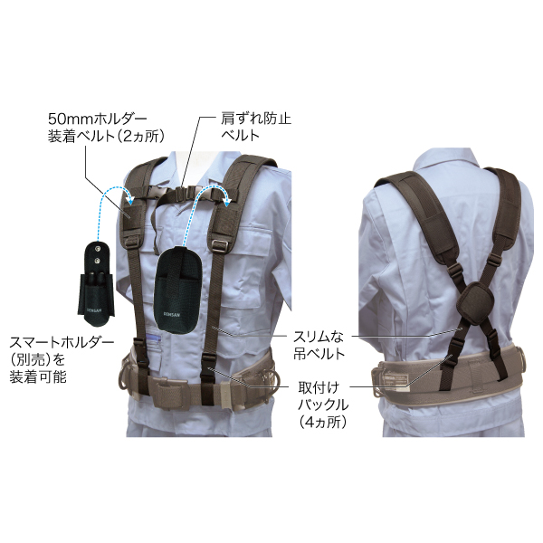 Amazon | 作業用サスペンダー 電気 工事 工具 ガーデン 大工道具