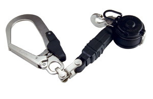 安全帯用巻取式ランヤード フックハンガー付 Densan 腰回り品 安全保護具 ランヤード 補助帯 作業時 携帯時 ロープが自動で巻取 られ邪魔にならない