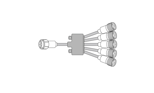 LEDソフトネオン 5分岐コード