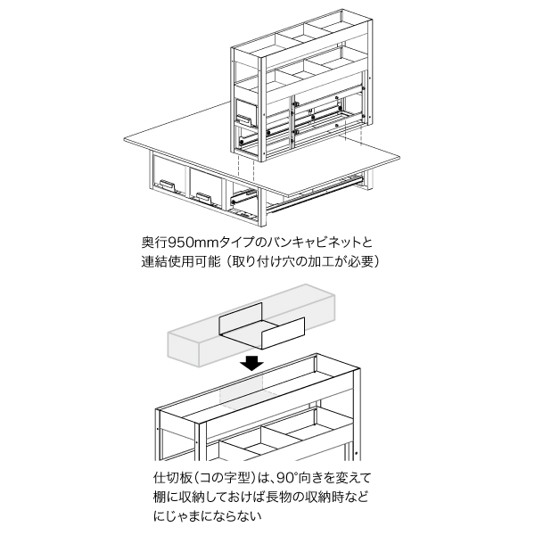 正規通販 デンサン バンキャビネット テーブル SCT-TS01