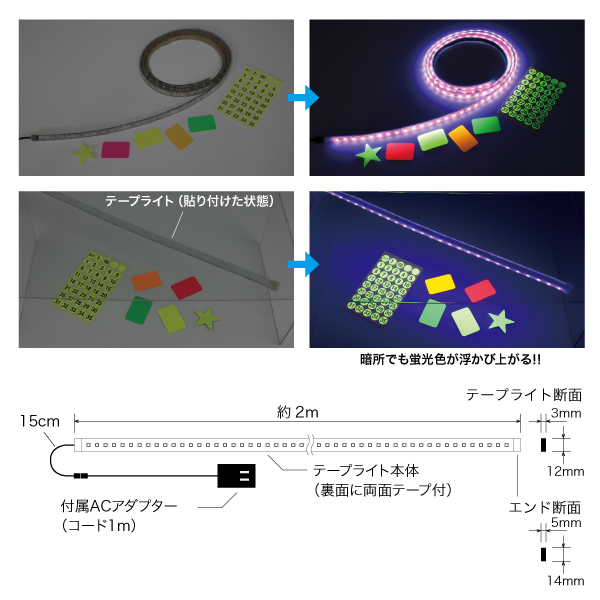 上品な JEFCOM ジェフコム STM-T01-02R LEDテープライト DENSAN デンサン JEF8375