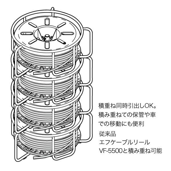 人気の春夏 エフケーブルリール VF-5500K