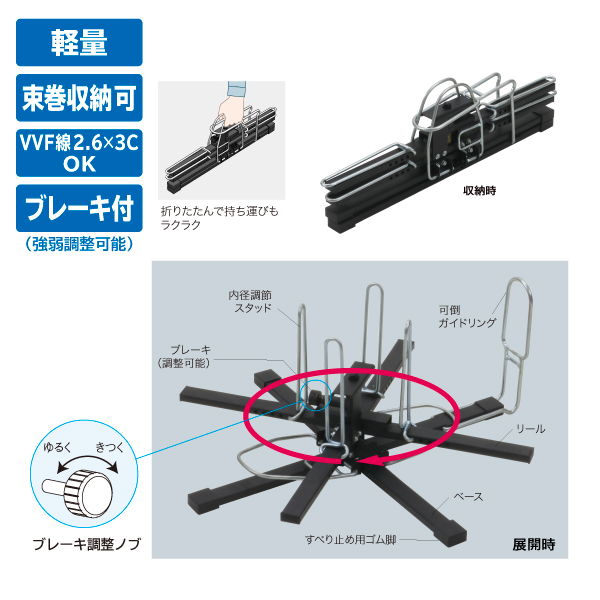 Jefcom ジェフコム DENSAN デンサン ケーブルマワール CBM-800 - 3